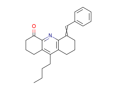 Molecular Structure of 105282-71-1 (4(1H)-Acridinone, 9-butyl-2,3,5,6,7,8-hexahydro-5-(phenylmethylene)-)