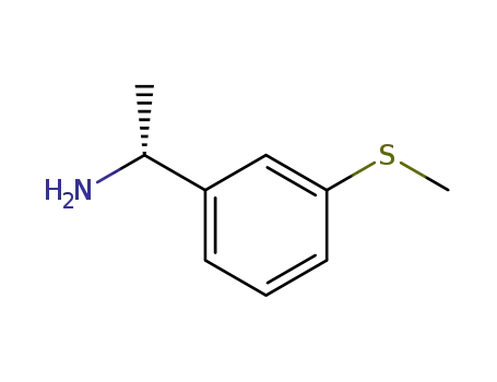 Molecular Structure of 368447-79-4 (Benzenemethanamine, .alpha.-methyl-3-(methylthio)-, (.alpha.R)-)