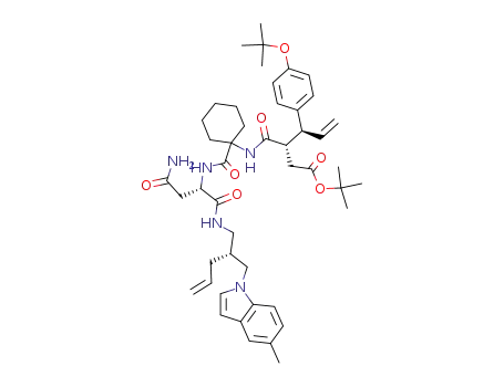 tert-butyl 3-[N-({N-1-(N-{(2R)-2-[(5-methylindolyl)methyl]pent-4-enyl}-(1S)-2-carbamoylethyl)carbamoyl}cyclohexyl)carbamoyl]-(3S,4S)-4-[4-(tert-butoxy)phenyl]hex-5-enoate