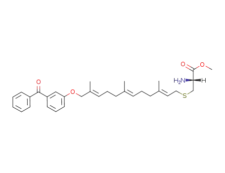 S-[12-(3-benzoylphenyloxy)-farnesyl]-cysteine methyl ester