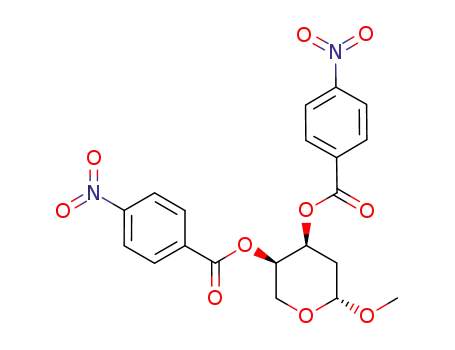 Molecular Structure of 20535-30-2 (methyl 2-deoxy-3,4-bis-O-(4-nitrobenzoyl)pentopyranoside)
