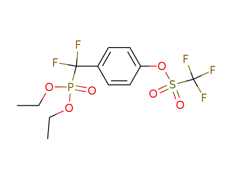 Molecular Structure of 181188-34-1 (4-[(Diethoxyphosphoryl)difluoromethyl]phenyl trifluoromethanesulfonate)