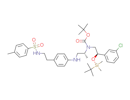 tert-butyl (2R)-2-{[tert-butyl(dimethyl)silyl]oxy}-2-(3-chlorophenyl)ethyl{(1R)-1-methyl-2-[4-(2-{[(4-methylphenyl)sulfonyl]amino}ethyl)anilino]ethyl}carbamate