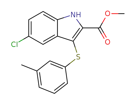methyl 5-chloro-3-[(3-methylphenyl)thio]-1H-indole-2-carboxylate