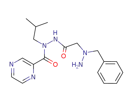 Molecular Structure of 827337-80-4 (Pyrazinecarboxylic acid,
1-(2-methylpropyl)-2-[[1-(phenylmethyl)hydrazino]acetyl]hydrazide)
