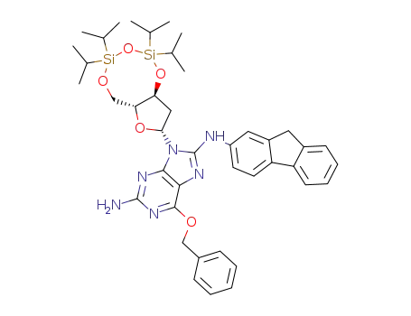 O<sup>6</sup>-benzyl-8-(9H-fluoren-2-ylamino)-N9-[3',5'-O-(1,1,3,3-tetrakis(isopropyl)-1,3-disiloxanediyl)-β-D-2'-deoxyribofuranosyl]guanine