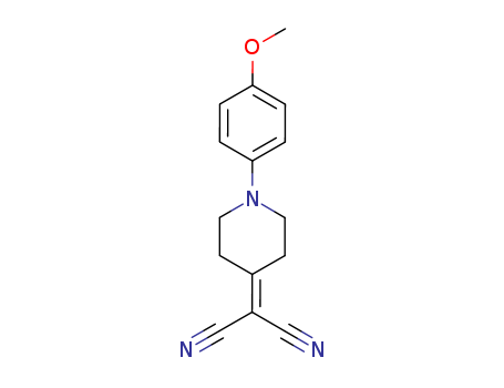 Molecular Structure of 120883-66-1 (Propanedinitrile, [1-(4-methoxyphenyl)-4-piperidinylidene]-)