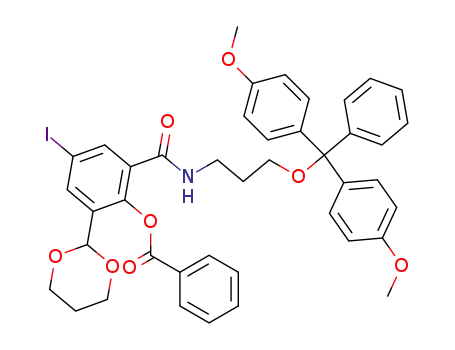 Benzamide,
2-(benzoyloxy)-N-[3-[bis(4-methoxyphenyl)phenylmethoxy]propyl]-3-(1,3
-dioxan-2-yl)-5-iodo-