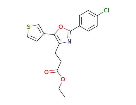 3-[2-(4-Chloro-phenyl)-5-thiophen-3-yl-oxazol-4-yl]-propionic acid ethyl ester