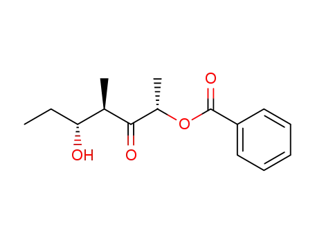 Molecular Structure of 164145-56-6 (3-Heptanone, 2-(benzoyloxy)-5-hydroxy-4-methyl-, (2S,4R,5R)-)
