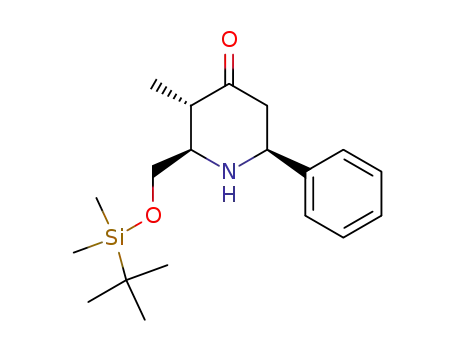 (2R,3S,6S)-2-(tert-Butyl-dimethyl-silanyloxymethyl)-3-methyl-6-phenyl-piperidin-4-one