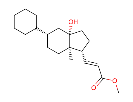 Molecular Structure of 392235-25-5 (methyl (1R,3aS,5S,7aR)-5-cyclohexyl-3a-hydroxy-7a-methylperhydroindene-1-yl-(E)-acrylate)