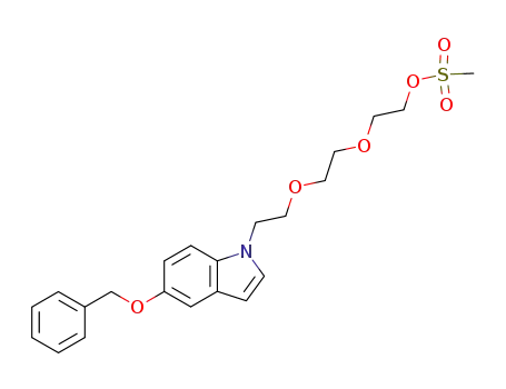 Ethanol, 2-[2-[2-[5-(phenylmethoxy)-1H-indol-1-yl]ethoxy]ethoxy]-,methanesulfonate (ester)
