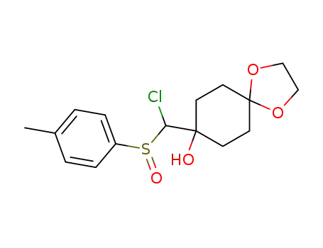 8-[Chloro-(toluene-4-sulfinyl)-methyl]-1,4-dioxa-spiro[4.5]decan-8-ol