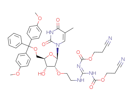 Uridine,
2'-O-[2-[[bis[[(2-cyanoethoxy)carbonyl]amino]methylene]amino]ethyl]-5'-
O-[bis(4-methoxyphenyl)phenylmethyl]-5-methyl-
