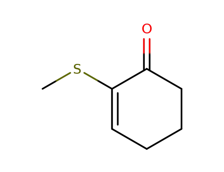 Molecular Structure of 14755-90-9 (2-Methylmercapto-cyclohexen-<sup>(2)</sup>-on)