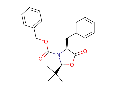 3-Oxazolidinecarboxylic acid,
2-(1,1-dimethylethyl)-5-oxo-4-(phenylmethyl)-, phenylmethyl ester,
(2S,4S)-