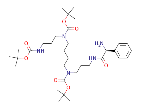 2,5,9,14,18-Pentaazanonadecanedioic acid,
9,14-bis[(1,1-dimethylethoxy)carbonyl]-4-oxo-3-phenyl-,
18-(1,1-dimethylethyl) 1-(9H-fluoren-9-ylmethyl) ester, (3S)-