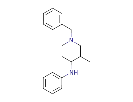 Molecular Structure of 58329-00-3 (4-Piperidinamine, 3-methyl-N-phenyl-1-(phenylmethyl)-)
