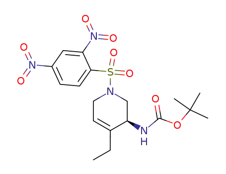 Molecular Structure of 595560-40-0 (Carbamic acid,
[(3S)-1-[(2,4-dinitrophenyl)sulfonyl]-4-ethyl-1,2,3,6-tetrahydro-3-pyridinyl
]-, 1,1-dimethylethyl ester)