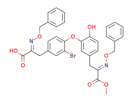 2-[(E)-Benzyloxyimino]-3-[4-(5-{2-[(E)-benzyloxyimino]-2-methoxycarbonyl-ethyl}-2-hydroxy-phenoxy)-3-bromo-phenyl]-propionic acid