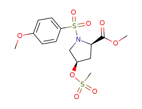 D-Proline, 1-[(4-methoxyphenyl)sulfonyl]-4-[(methylsulfonyl)oxy]-, methyl
ester, (4R)-