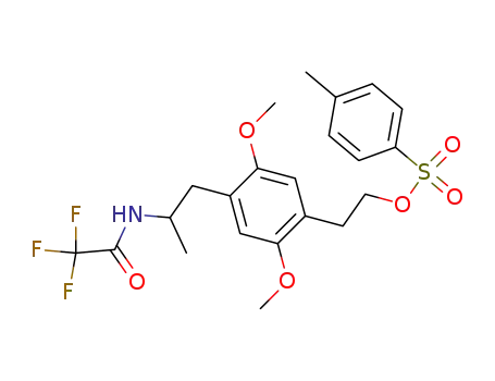 Molecular Structure of 121649-10-3 ((+/-)-1-<2,5-Dimethoxy-4-(2-tosyloxyethyl)phenyl>-2-trifluoroacetamidopropane)