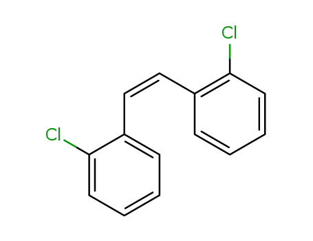 Molecular Structure of 20657-43-6 (Benzene, 1,1'-(1,2-ethenediyl)bis[2-chloro-, (Z)-)