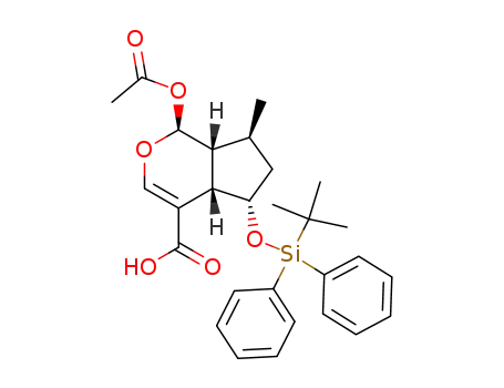 (1S,4aS,5S,7S,7aR)-1-acetoxy-1,4a,5,6,7,7a-hexahydro-5-(tert-butyldiphenylsilanyloxy)-7-methylcyclopenta[c]pyran-4-carboxylic acid