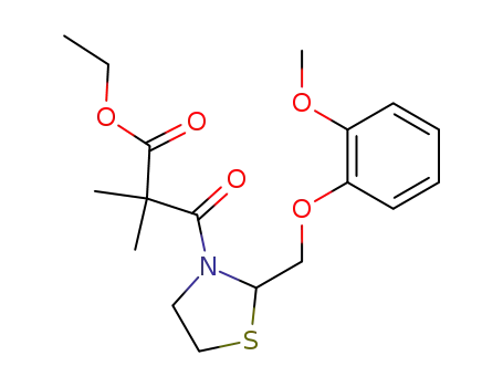 3-Thiazolidinepropanoic acid, alpha,alpha-dimethyl-2-((2-methoxyphenoxy)methyl)-beta-oxo-, ethyl ester
