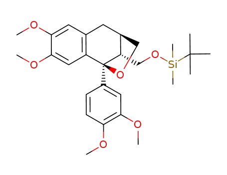 Molecular Structure of 321747-14-2 (tert-Butyl-[(1S,9R,12R)-1-(3,4-dimethoxy-phenyl)-4,5-dimethoxy-11-oxa-tricyclo[7.2.1.0<sup>2,7</sup>]dodeca-2<sup>(7)</sup>,3,5-trien-12-ylmethoxy]-dimethyl-silane)