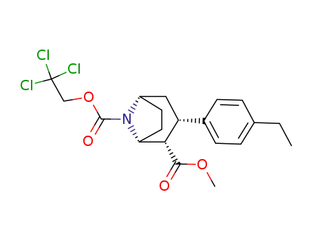 (1R,2S,3S,5S)-3-(4-Ethyl-phenyl)-8-aza-bicyclo[3.2.1]octane-2,8-dicarboxylic acid 2-methyl ester 8-(2,2,2-trichloro-ethyl) ester