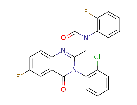 N-[3-(2-chlorophenyl)-6-fluoro-4-oxo-3,4-dihydroquinazolin-2-ylmethyl]-N-(2-fluorophenyl)formamide