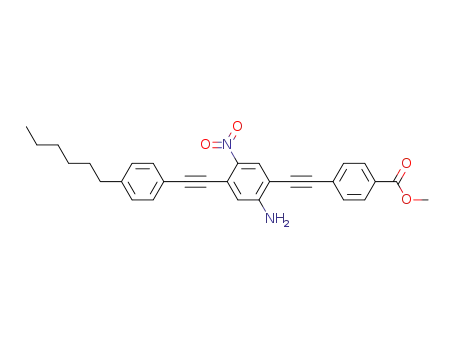 methyl 4-[2-amino-4-(4-n-hexylphenylethynyl)-5-nitrophenylethynyl]benzoate