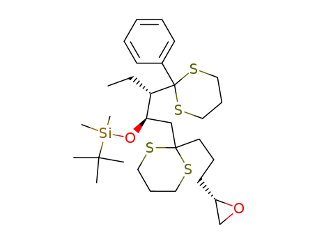 tert-Butyl-dimethyl-[(1R,2S)-1-[2-((S)-3-oxiranyl-propyl)-[1,3]dithian-2-ylmethyl]-2-(2-phenyl-[1,3]dithian-2-yl)-butoxy]-silane