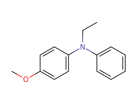 Molecular Structure of 92115-23-6 (Benzenamine, N-ethyl-4-methoxy-N-phenyl-)