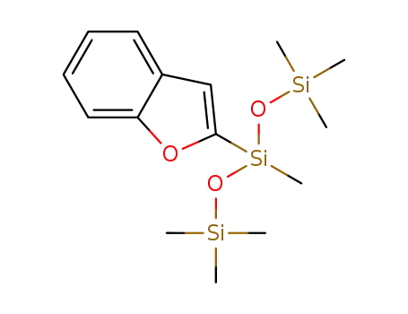 Molecular Structure of 1583285-91-9 (3-(benzofuran-2-yl)-1,1,1,3,5,5,5-heptamethyltrisiloxane)