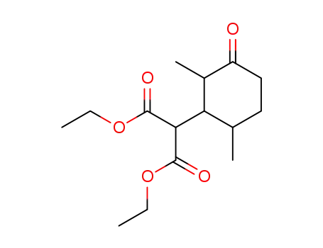 Molecular Structure of 88710-71-8 (Propanedioic acid, (2,6-dimethyl-3-oxocyclohexyl)-, diethyl ester)