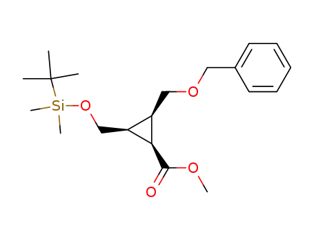 Cyclopropanecarboxylic acid,
2-[[[(1,1-dimethylethyl)dimethylsilyl]oxy]methyl]-3-[(phenylmethoxy)methyl
]-, methyl ester, (1R,2S,3R)-