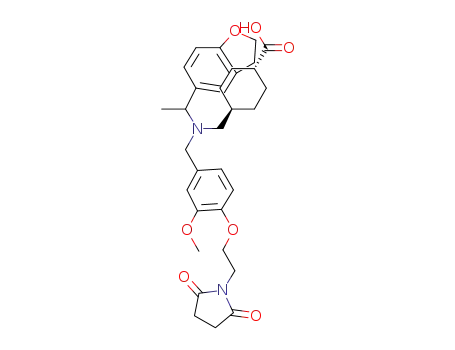 Molecular Structure of 1443019-04-2 (trans-4-[([1-(2,3-dihydro-1-benzofuran-5-yl)ethyl]{4-[2-(2,5-dioxo-pyrrolidin-1-yl)ethoxy]-3-methoxy-benzyl}amino)methyl]cyclohexanecarboxylic acid)