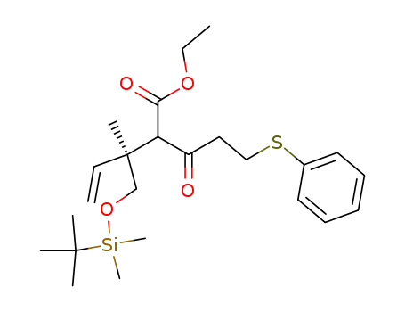 3-(S)-3-(tert-butyldimethylsilanyloxymethyl)-3-methyl-2-(3-phenylsulfanylpropionyl)pent-4-enoic acid ethyl ester