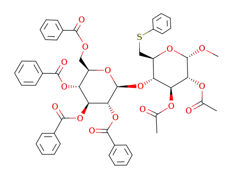 methyl 2,3-di-O-acetyl-6-phenylthio-6-deoxy-4-O-(2,3,4,6-tetra-O-benzoyl-β-D-glucopyranosyl)-α-D-glucopyranoside