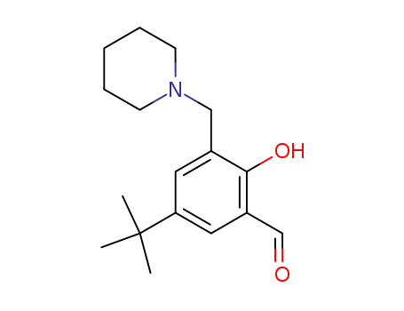 Benzaldehyde, 5-(1,1-dimethylethyl)-2-hydroxy-3-(1-piperidinylmethyl)-