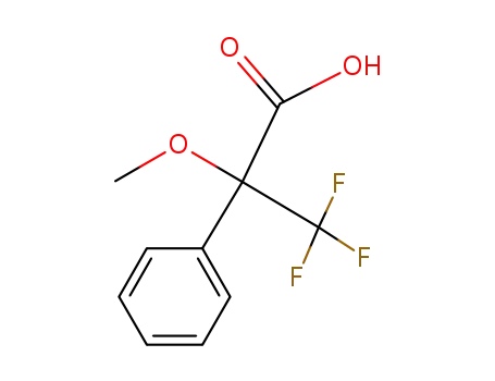 Molecular Structure of 17257-71-5 ((S)-(-)-alpha-Methoxy-alpha-(trifluoromethyl)phenylacetic acid)