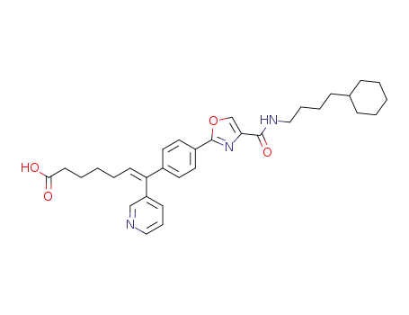 7-[4-[4-[N-(4-Cyclohexylbutyl)carbamoyl]oxazol-2-yl]phenyl]-7-(3-pyridyl)-6(E)-heptenoic acid
