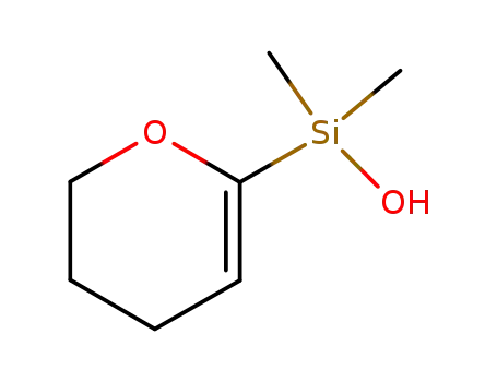 Molecular Structure of 304669-35-0 ((3,4-Dihydro-2H-pyran-6-yl)dimethylsilanol, 97%)