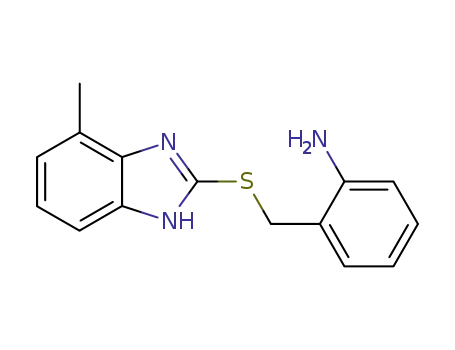 Molecular Structure of 106747-42-6 (Benzenamine, 2-[[(4-methyl-1H-benzimidazol-2-yl)thio]methyl]-)