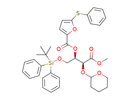 methyl (2S,3R)-4-tert-butyldiphenylsiloxy-3-(5-phenylthio-2-furoyloxy)-2-(tetrahydro-2H-pyran-2-yloxy)butanoate