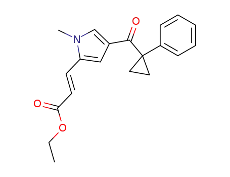 2-Propenoic acid,
3-[1-methyl-4-[(1-phenylcyclopropyl)carbonyl]-1H-pyrrol-2-yl]-, ethyl
ester, (2E)-