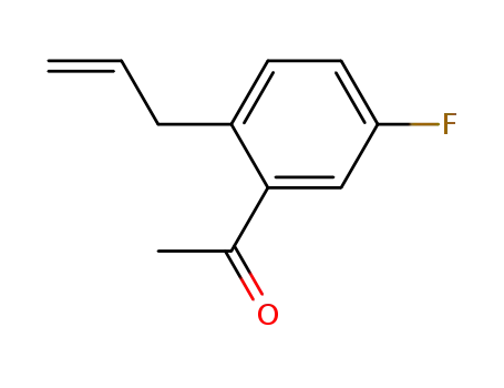 Molecular Structure of 189219-01-0 (Ethanone, 1-[5-fluoro-2-(2-propenyl)phenyl]-)